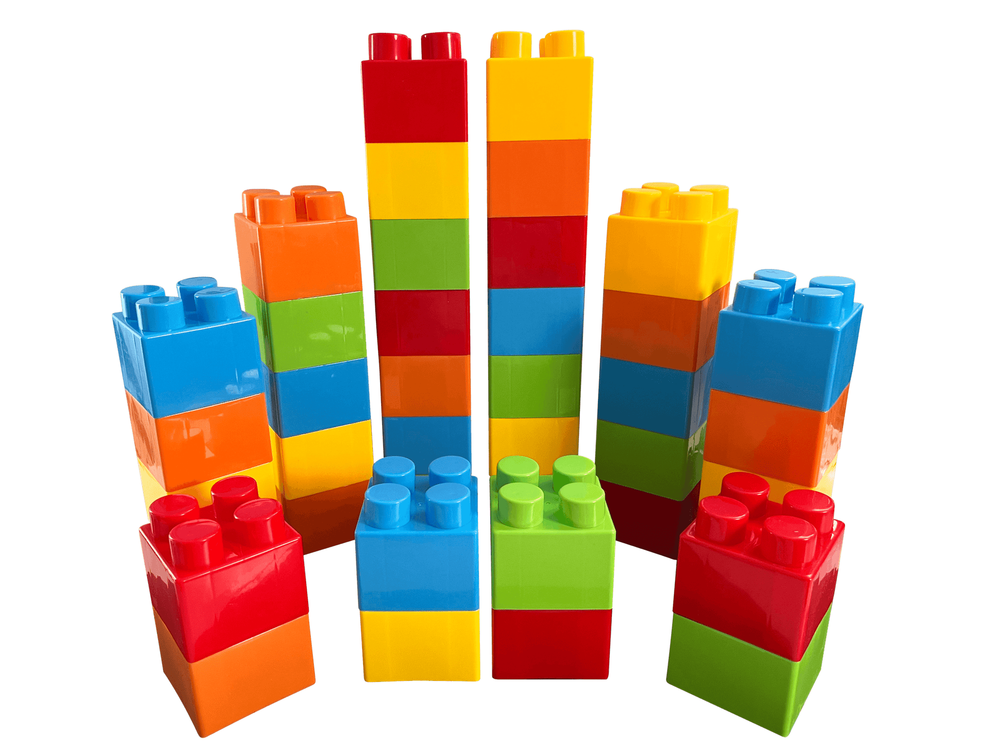 Rainbow Building Blocks Small 40 Pieces Jumbo Blocks