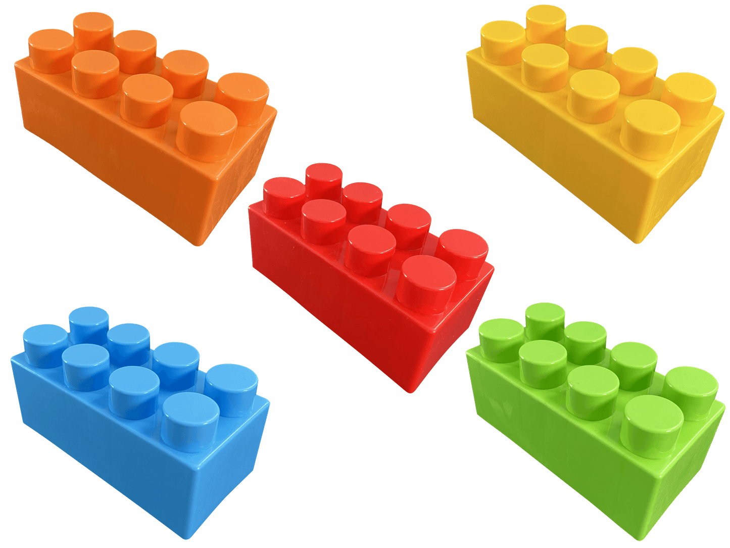 Rainbow Building Bricks - Large - 20 Pieces - Mega Bricks